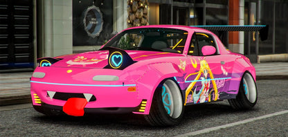 Mazda Miata MX 5 Sailor Moon Livery & Animated Lights | Gamer´s Cafe