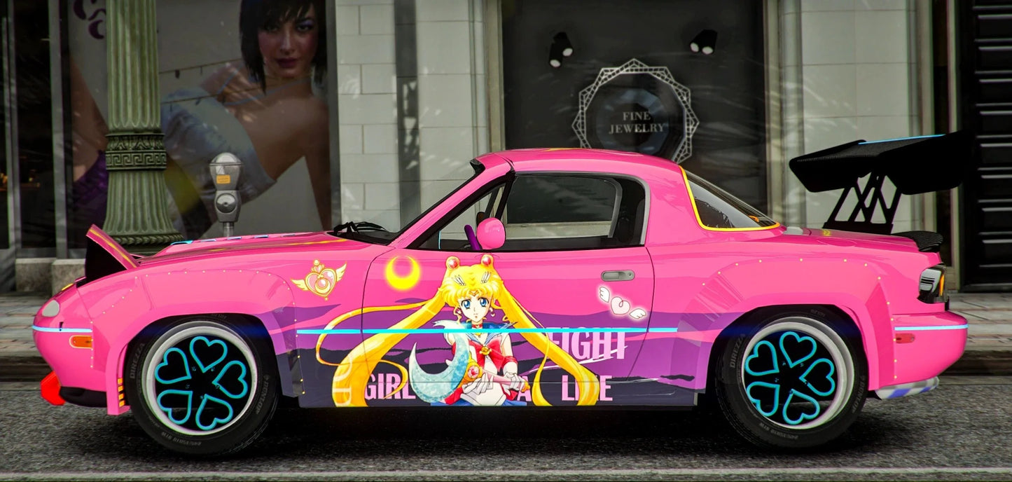 Mazda Miata MX 5 Sailor Moon Livery & Animated Lights | Gamer´s Cafe