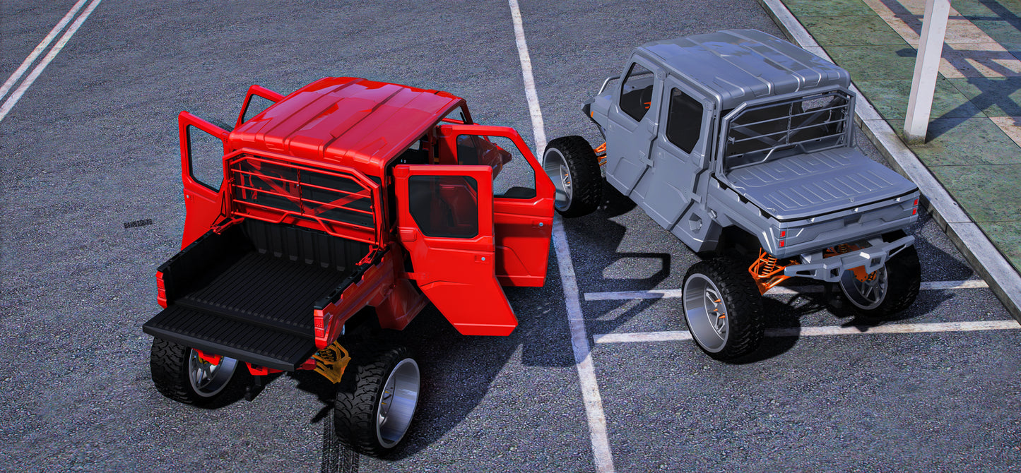 Polaris Ranger with JTX Wheels (4 Seater) | Castillo Mods