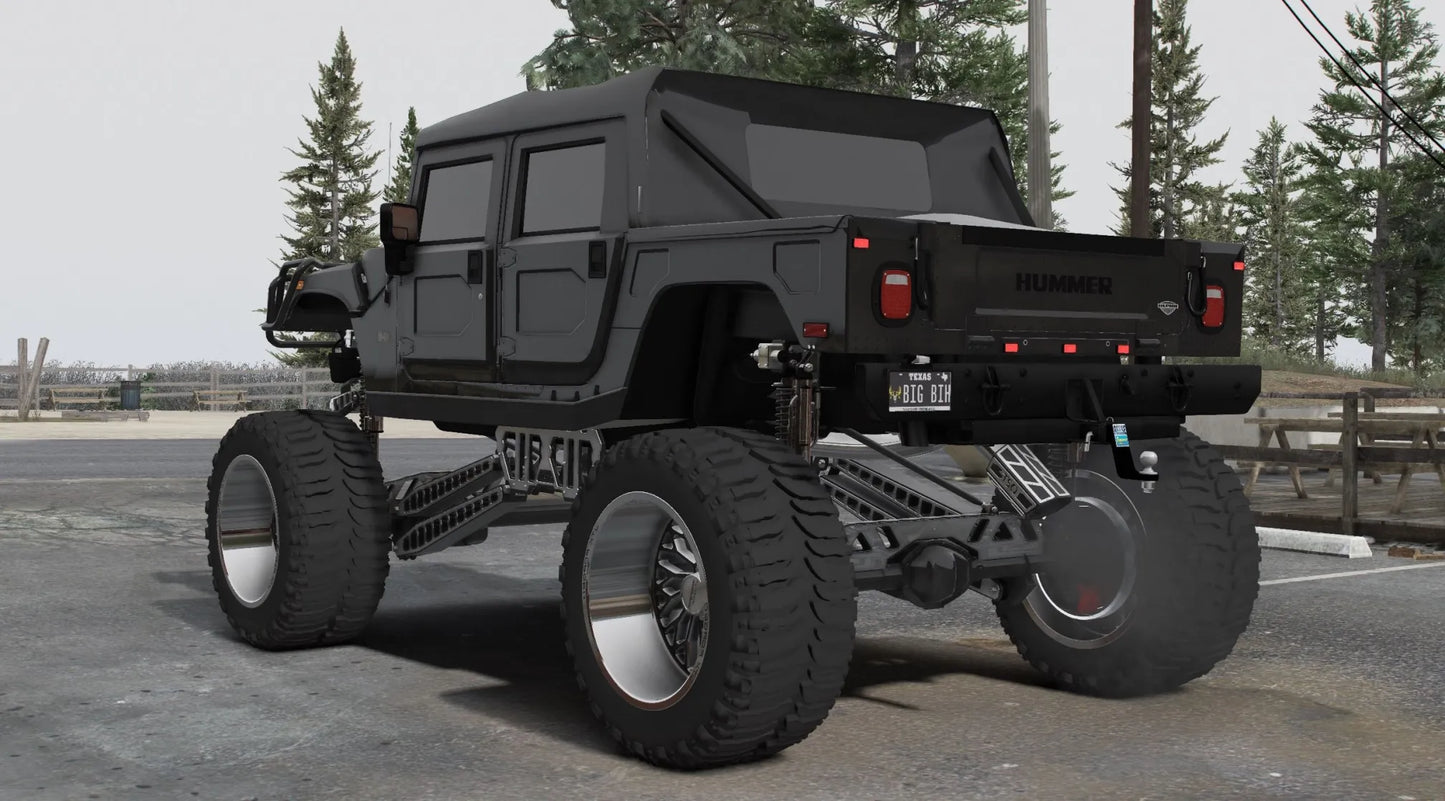 Lifted Hummer H1 With Weapon Props | Sema Designs