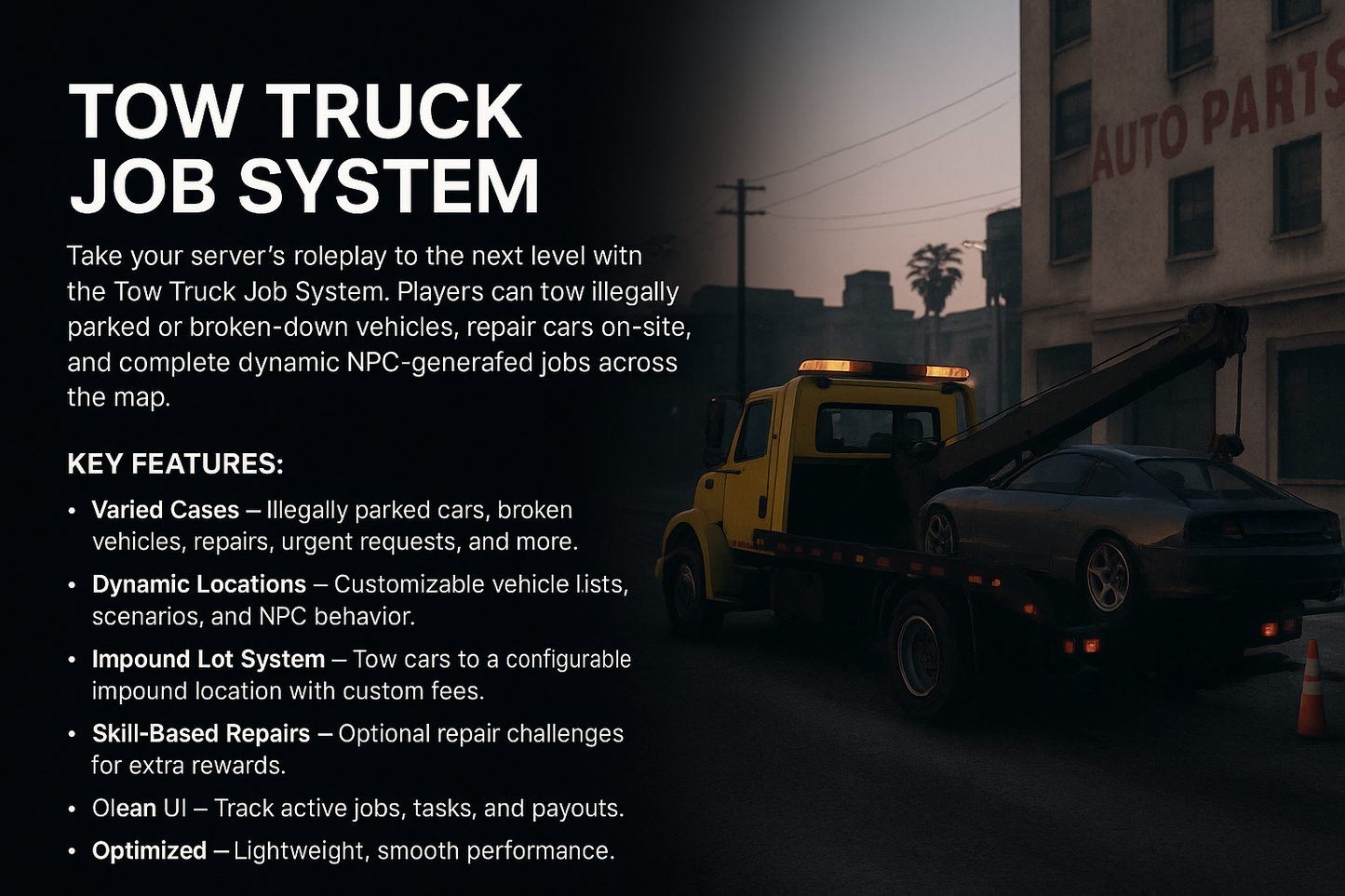 Tow Truck Job System